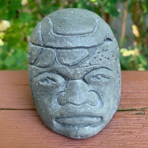 Ancient Olmec Head, Pre-Columbian, Meso American, statue